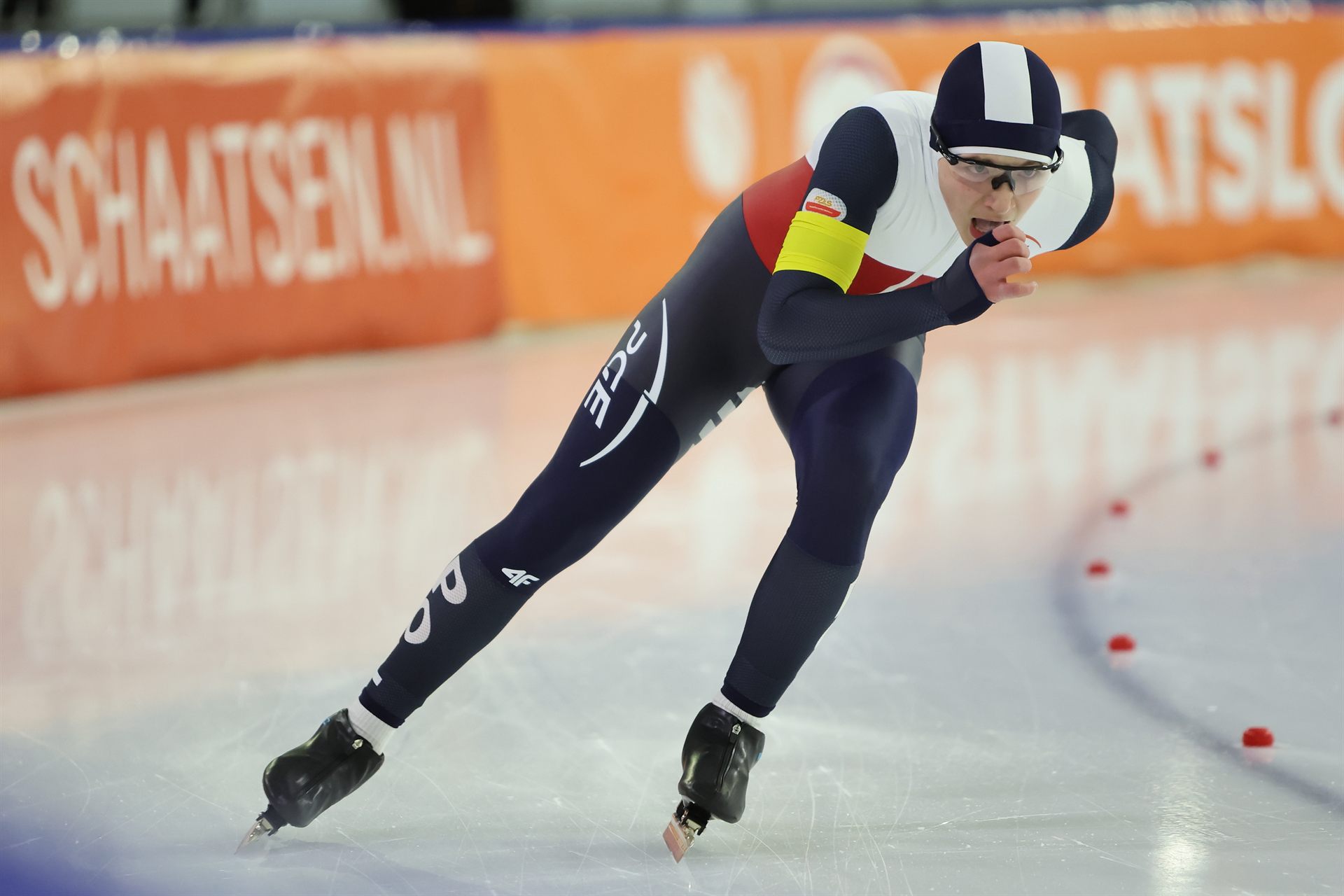 Antoni Szczepański na długim torze podczas Viking Race 2026 w Heerenveen