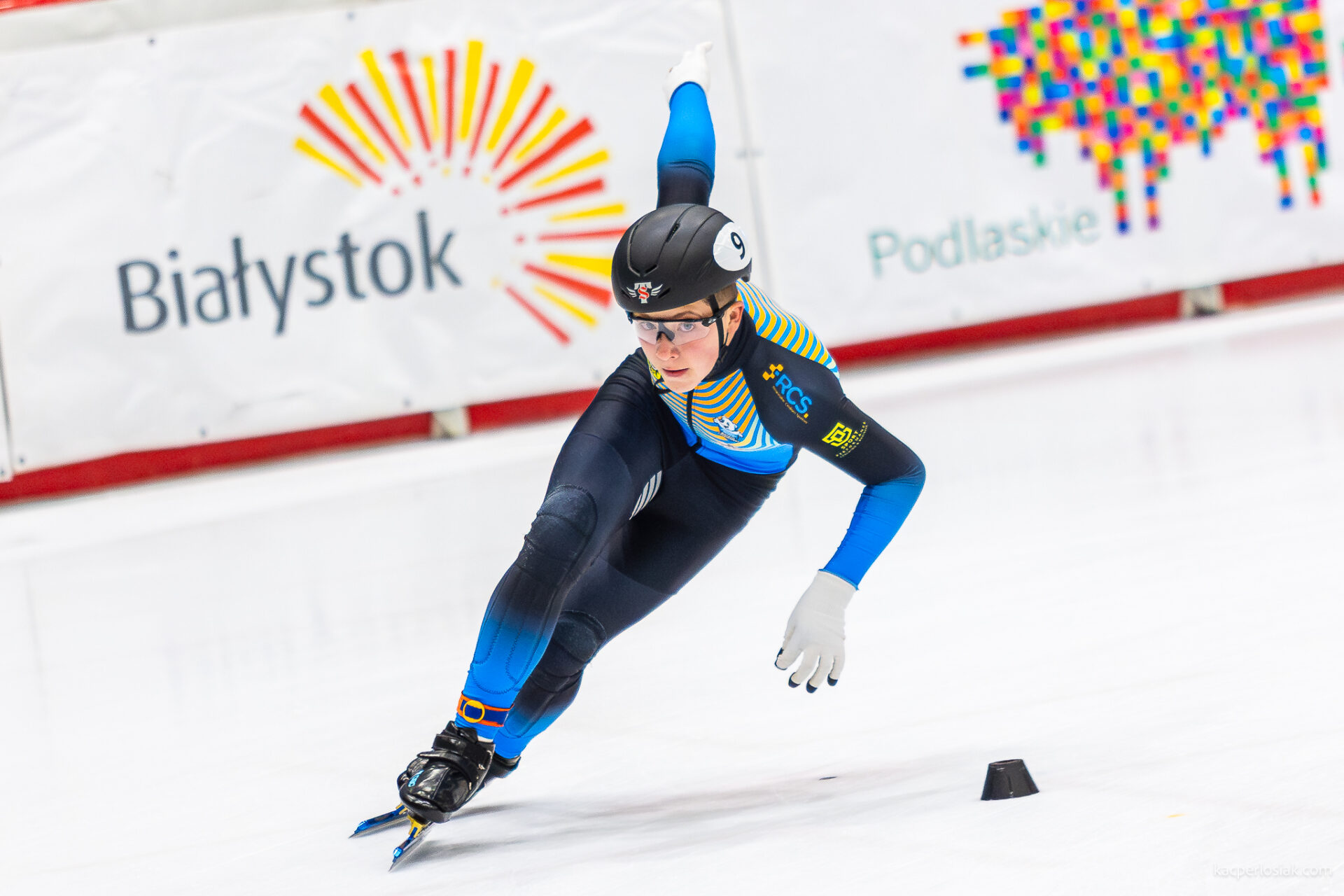 Antoni w zakręcie na short tracku – OZR Białystok 2025